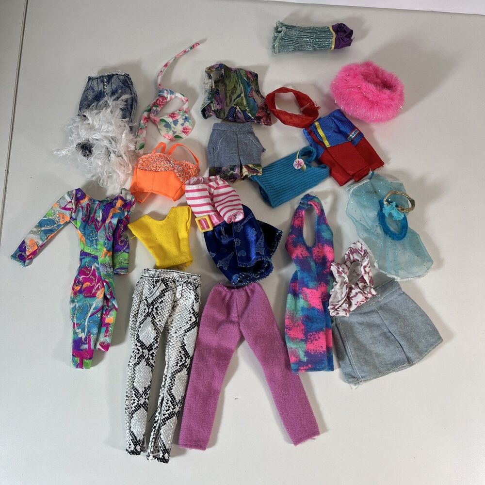 Vintage Barbie Doll Clothing 80's 90's Lot 17 Items